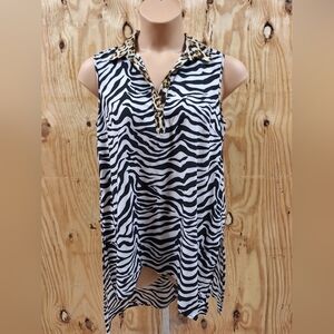 NWT New Direction Animal Print Top Size L